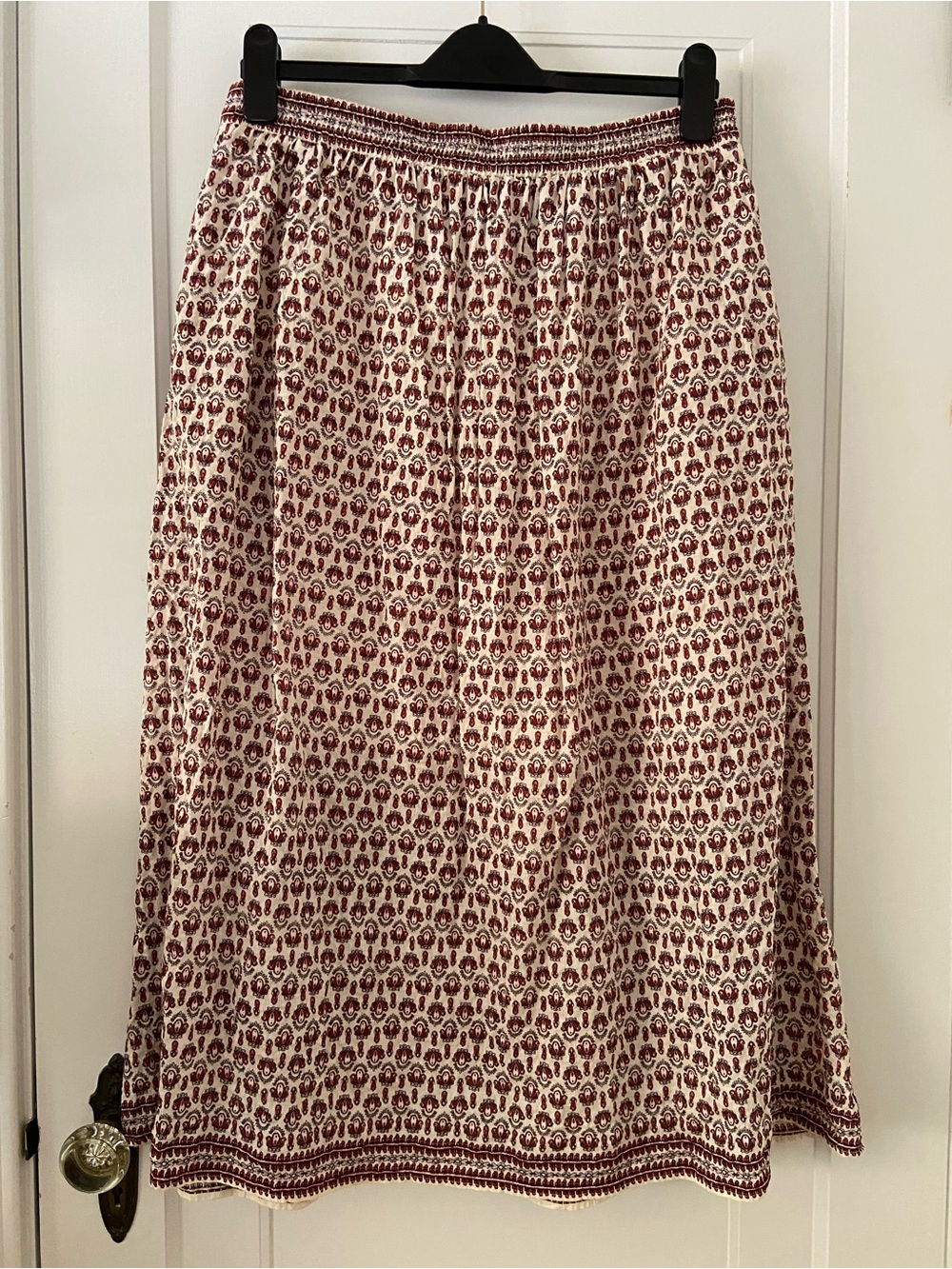 Max Studio block print midi skirt, size large